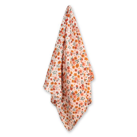 Summer Floral Baby Swaddle Blanket (Organic Muslin)