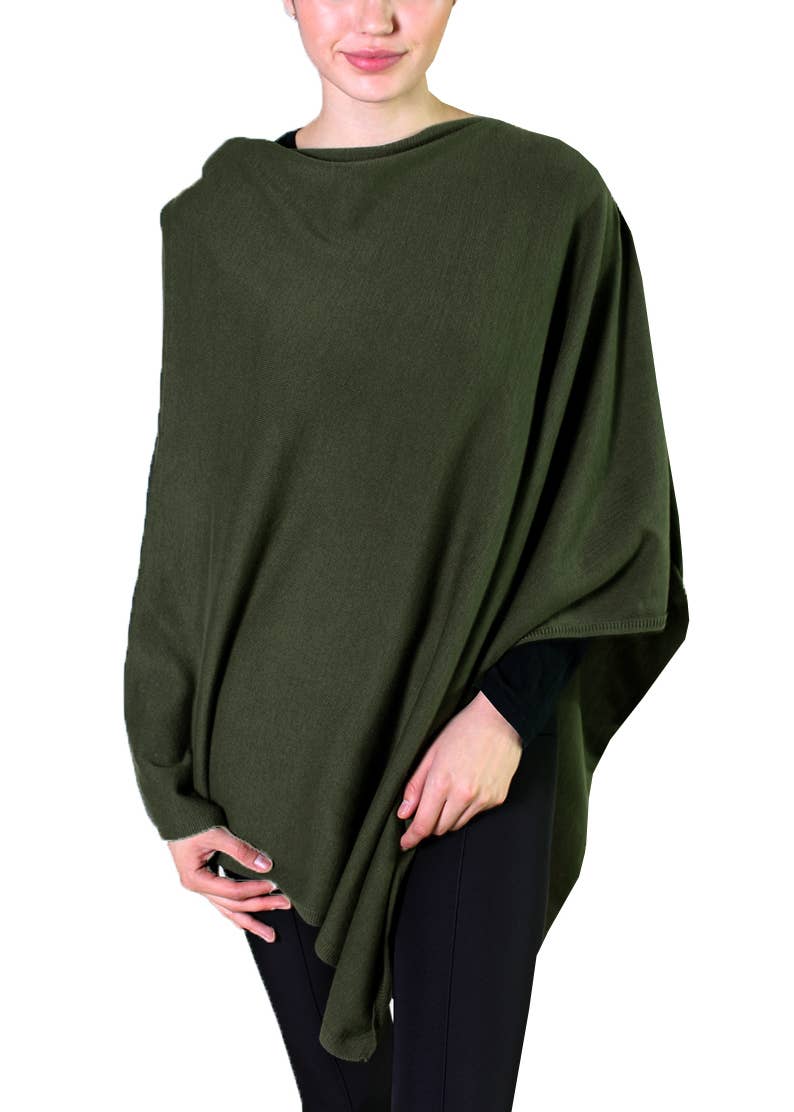 Women's Eco-Chic Poncho Sweater Knit Pullover (Organic)