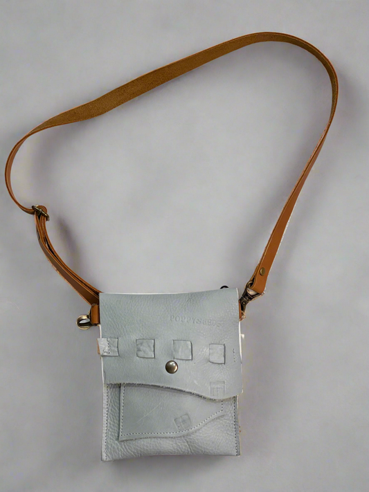 Baby Blue Leather Purse