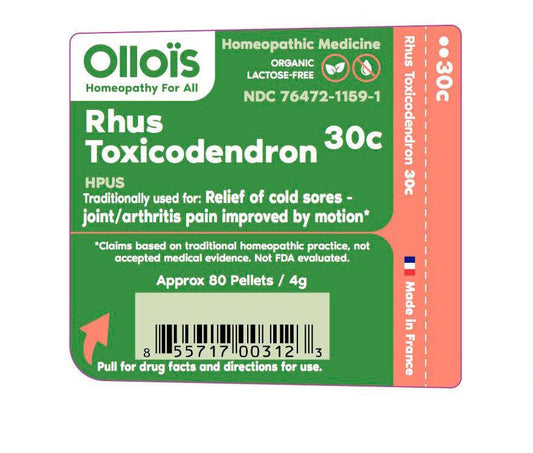 Olloïs Rhus Toxicodendron 30C Vegan Organic, 80 Pellets