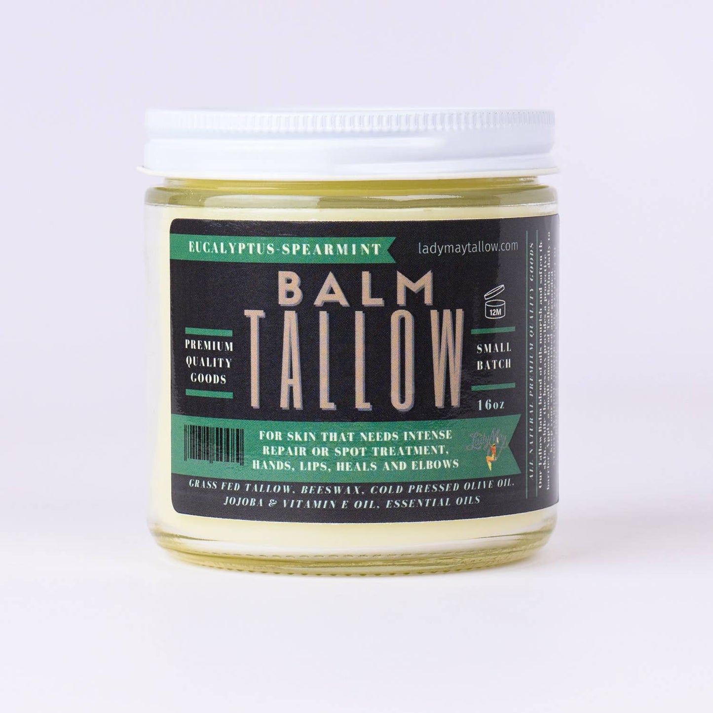 2 oz Eucalyptus Spearmint Tallow Balm