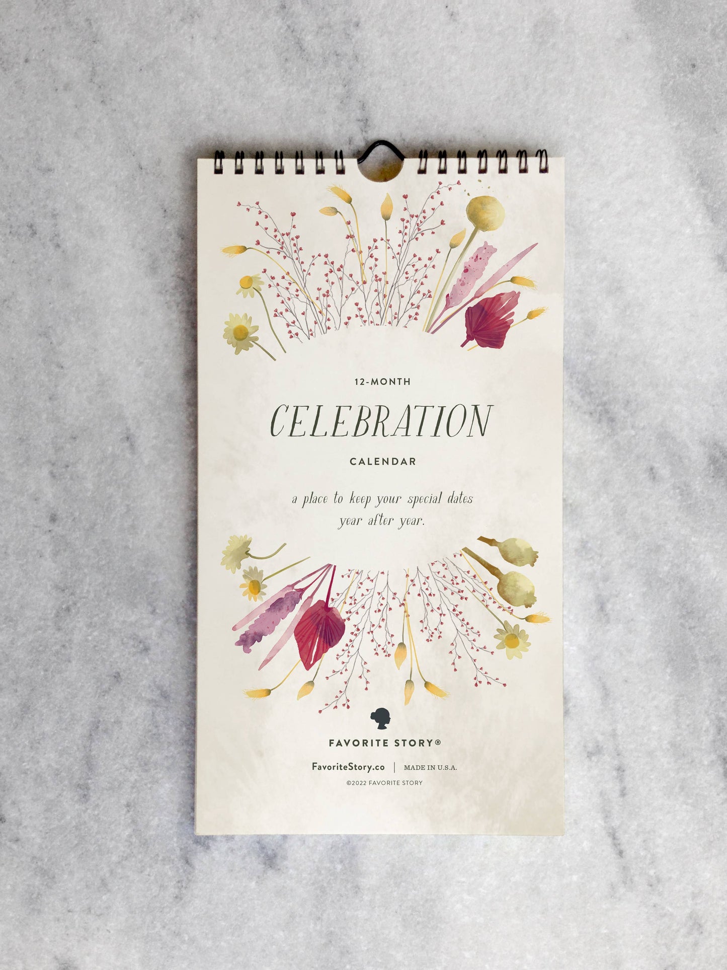 Field Flowers Celebration Calendar | Birthday Calendar