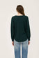 V NECK HALF BUTTON LONG SLEEVE KNIT TOP