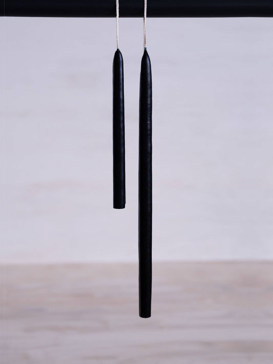 Skinny Tapered Candles - Slate Black: 10"