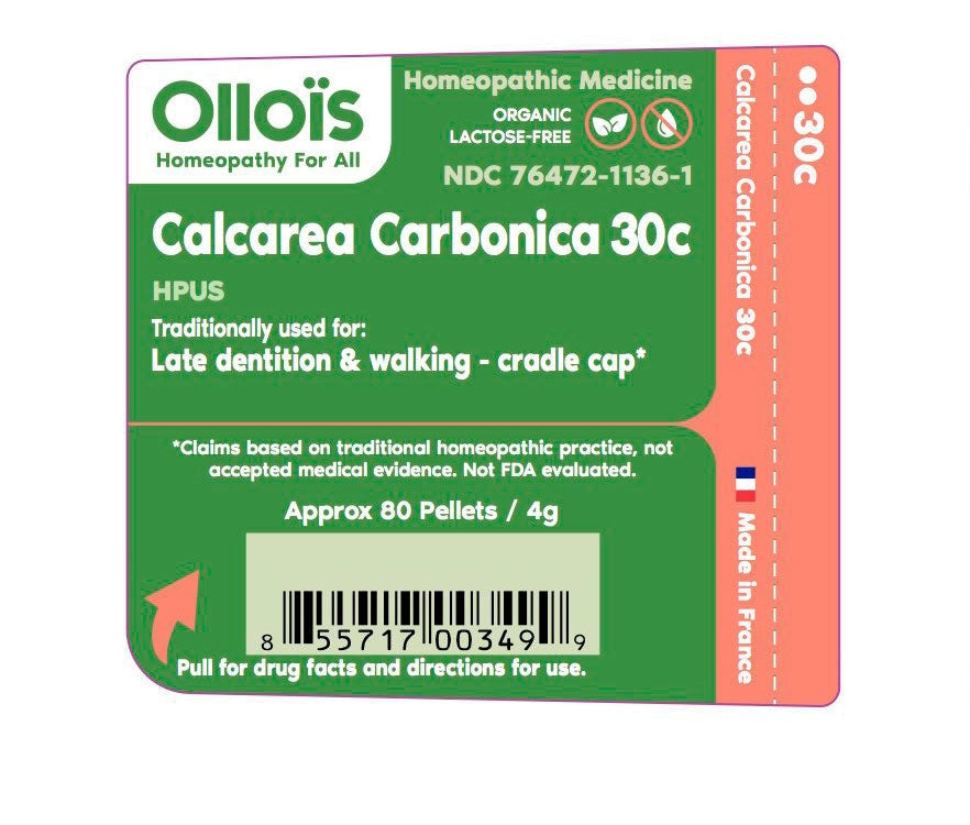 Olloïs Calcarea Carbonica 30C Lactose-Free Organic, 80 Pelts