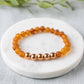 Pure Copper + Raw Cognac Amber Bracelet - Adults