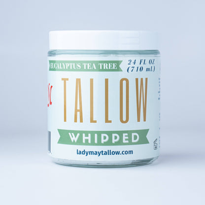 Eucalyptus Whipped Tallow | All Natural Moisturizer Size 2oz-24oz