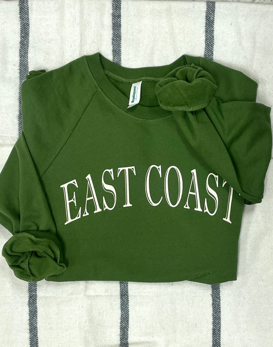 EAST COAST Graphic Sweatshirt Army Green/Cream