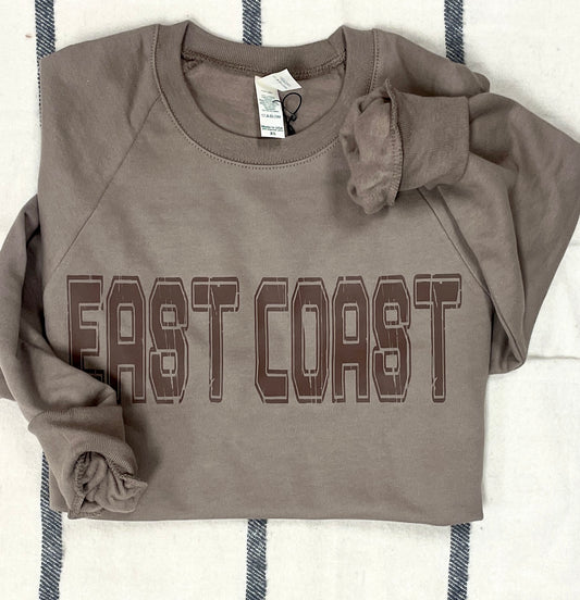 EAST COAST Graphic Sweatshirt Taupe/Brown