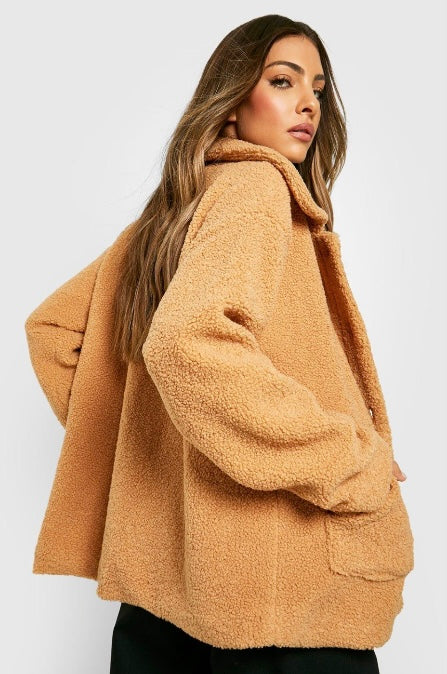 LUCKY BRAND CAMEL Sherpa Jacket