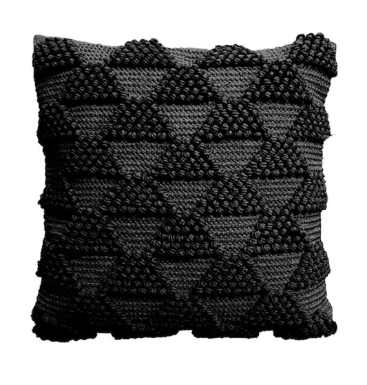 Black boho Outdoor Pillow