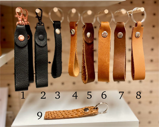 Mini Leather Key Chain - Handmade