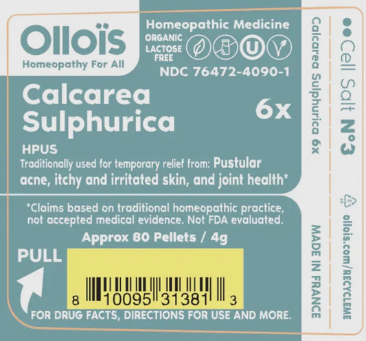 Olloïs Cell Salt #3 Calcarea Sulphurica 6x - Organic & Vegan