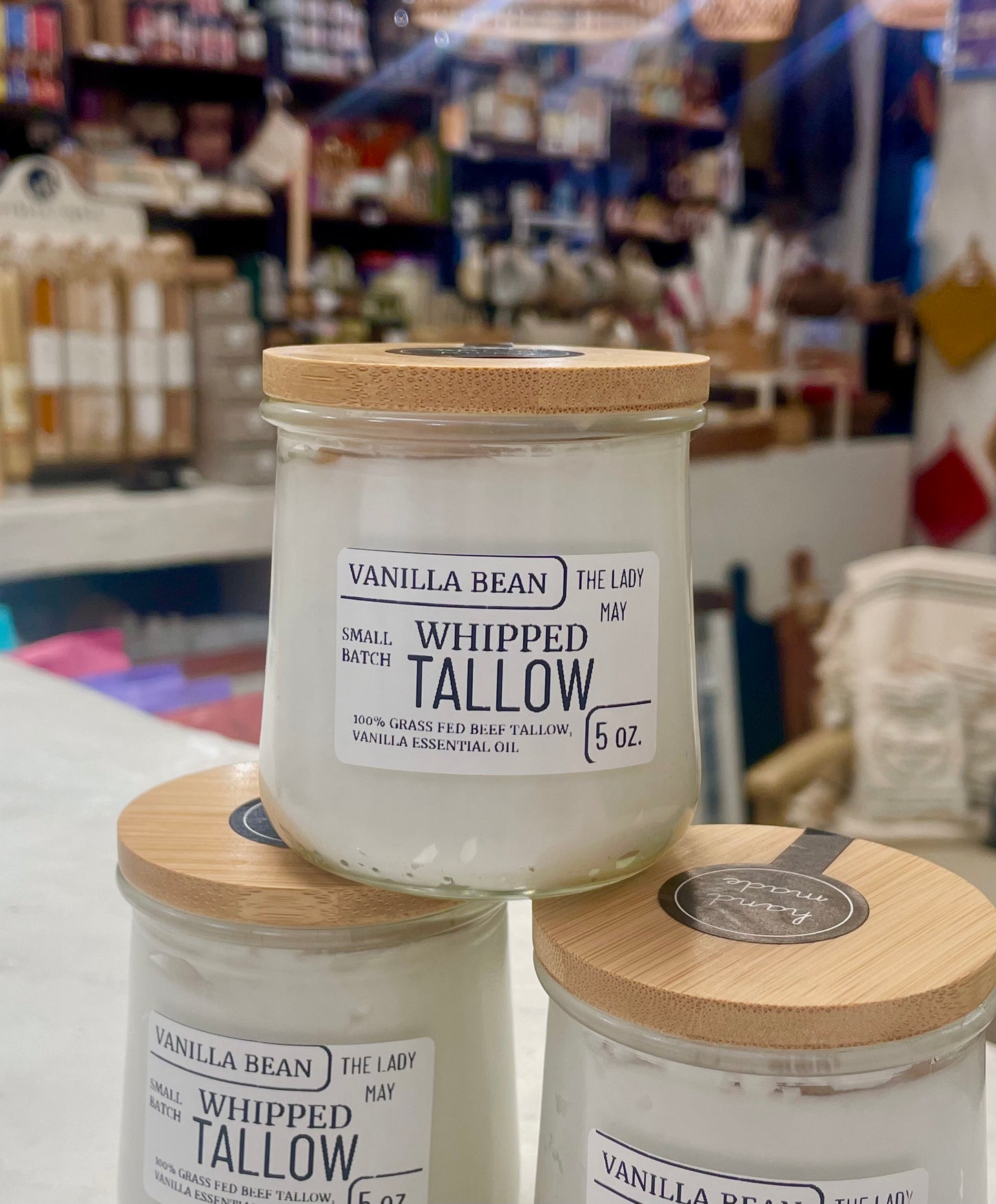 5 oz Vanilla Whipped Tallow, Grass fed Beef Tallow