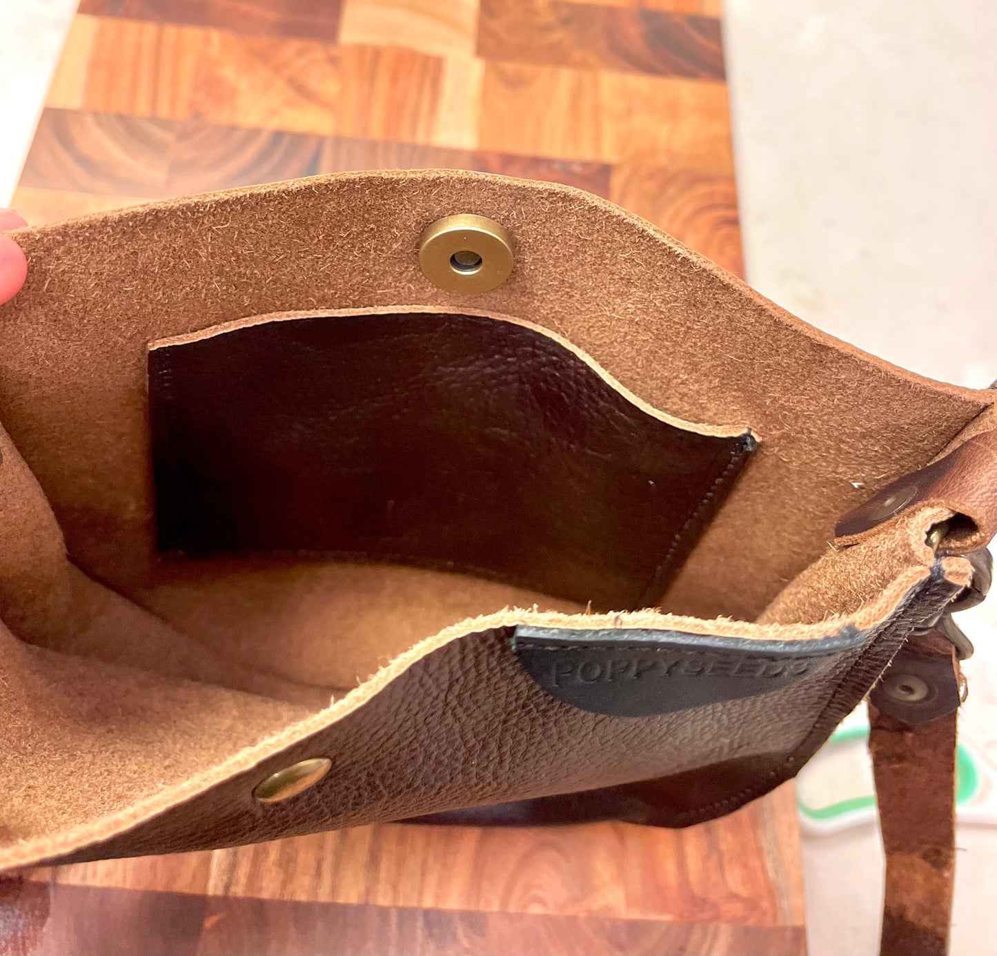 Leather Scoop Purse - Earthy Brown