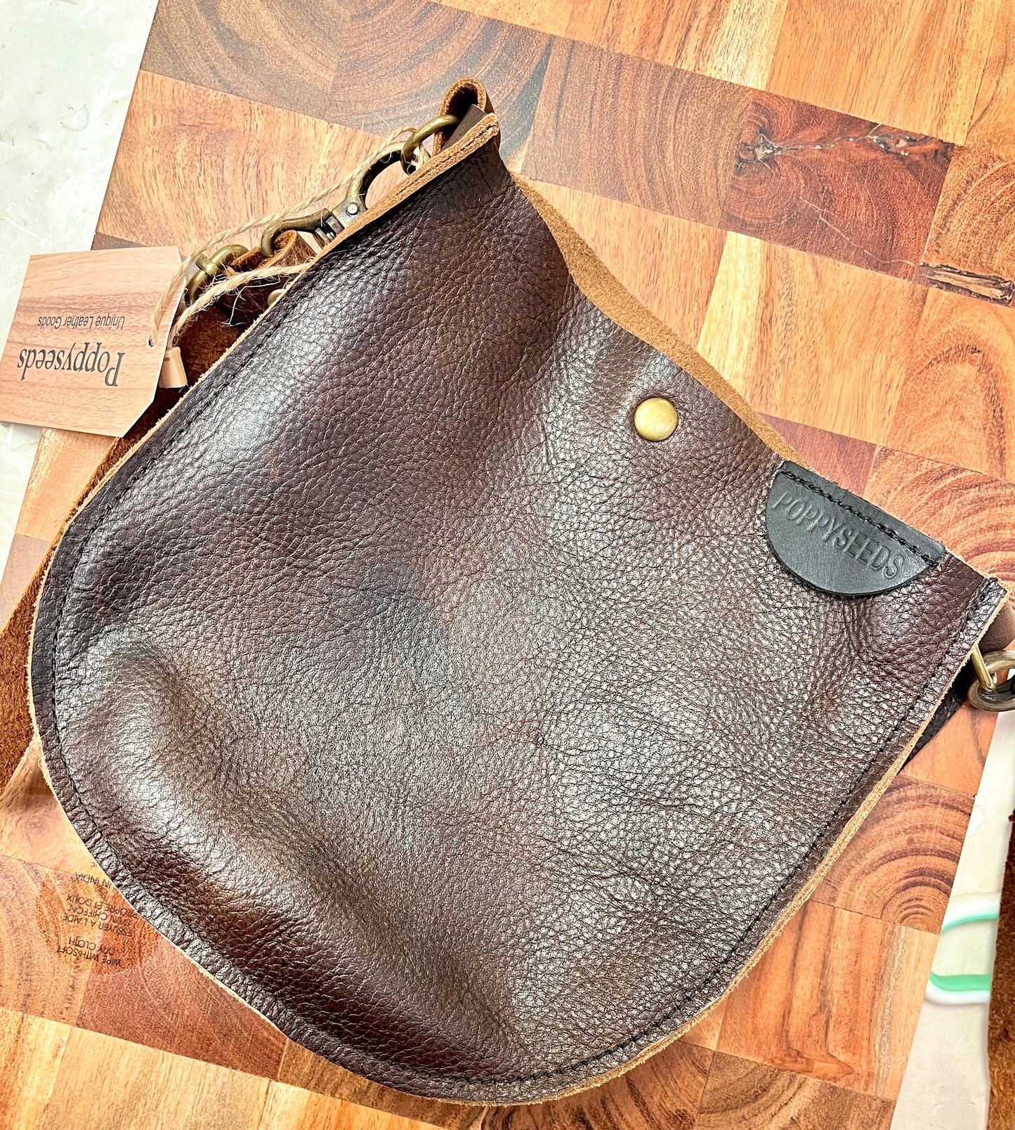 Leather Scoop Purse - Earthy Brown