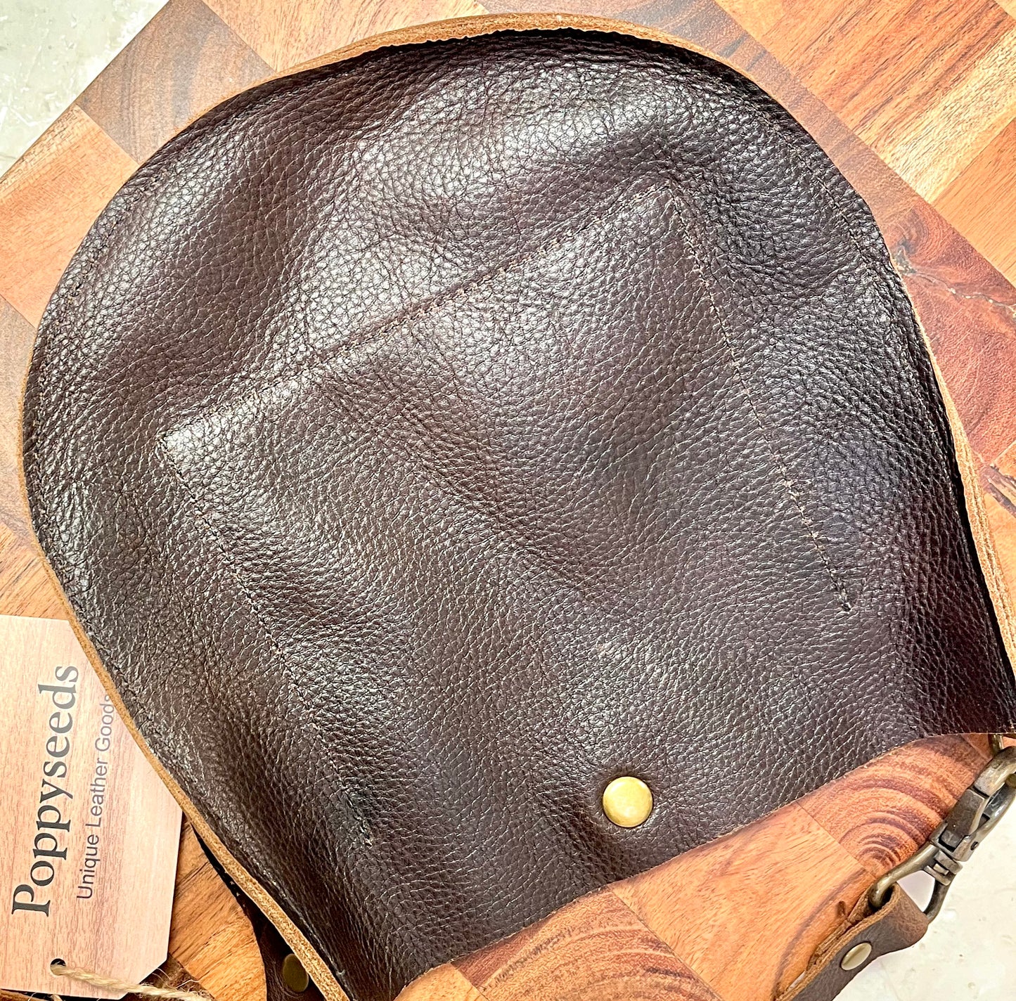 Leather Scoop Purse - Earthy Brown