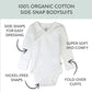 HonestBaby Baby Long Sleeve Side-Snap Organic Cotton Kimono Bodysuits