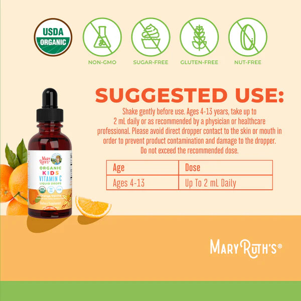 Organic Kids Vitamin C Liquid Drops