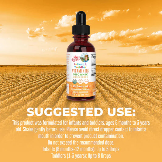 Infant & Toddler Vitamin D3 Organic Liquid Drops