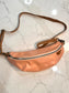 Bright Salmon Leather Mini Bum Bag