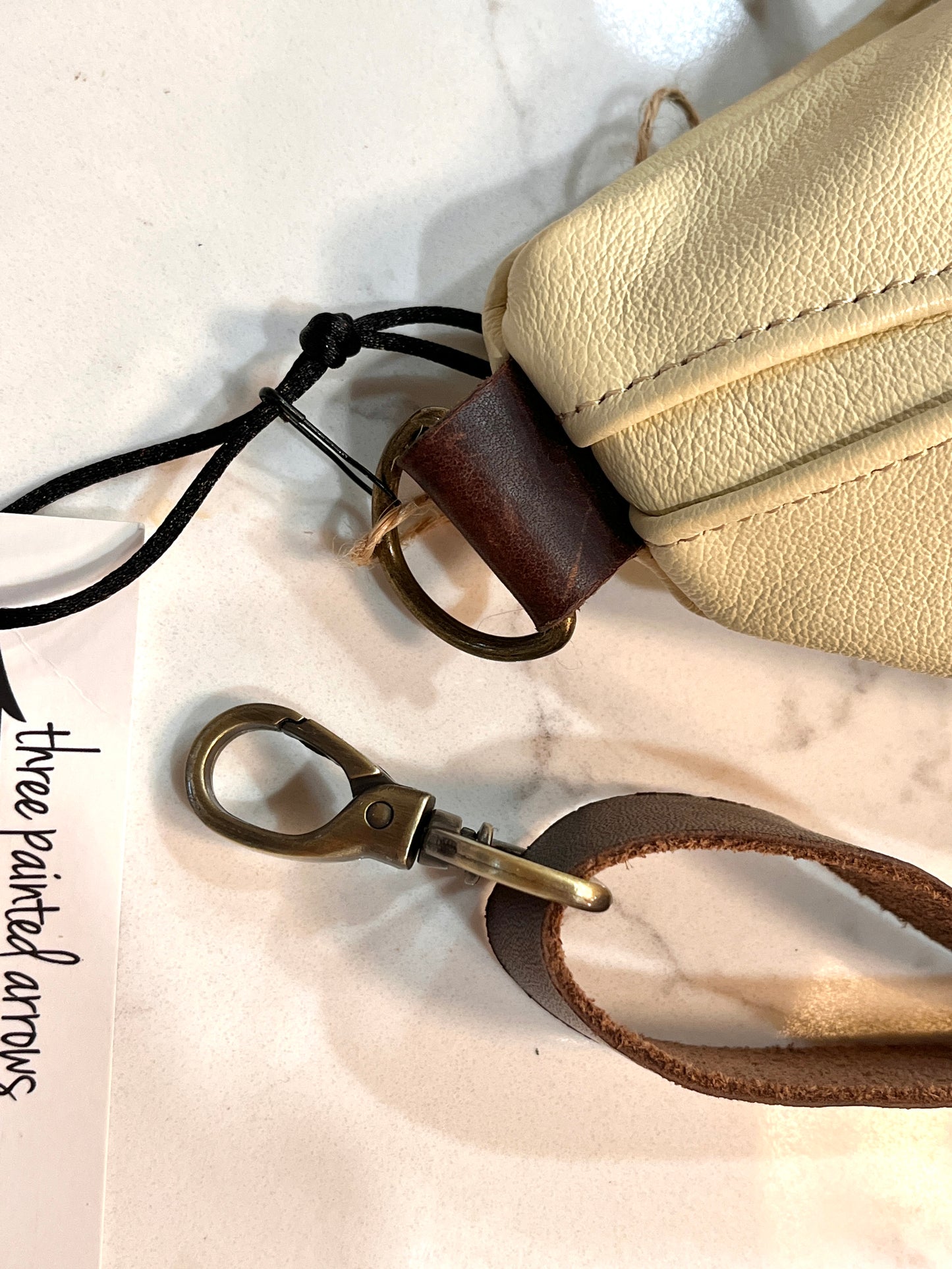 Creamy Ivory Leather Crossbody