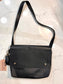 Leather “Messenger” Purse - Black