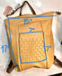 Large Pale Mustard Periwinkle Backpack - Double Zip