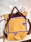 Large Pale Mustard Periwinkle Backpack - Double Zip