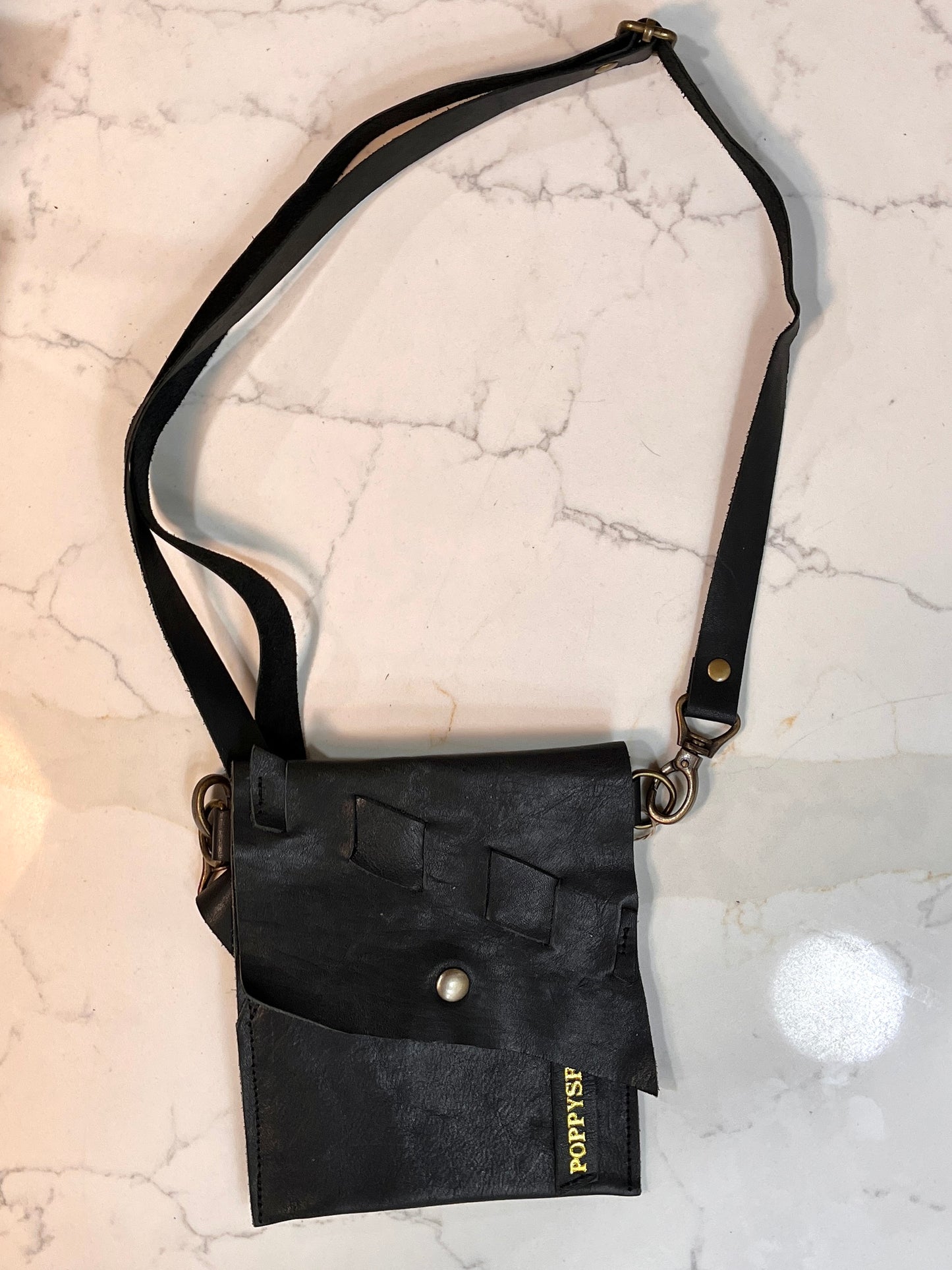 Small Black Leather Purse