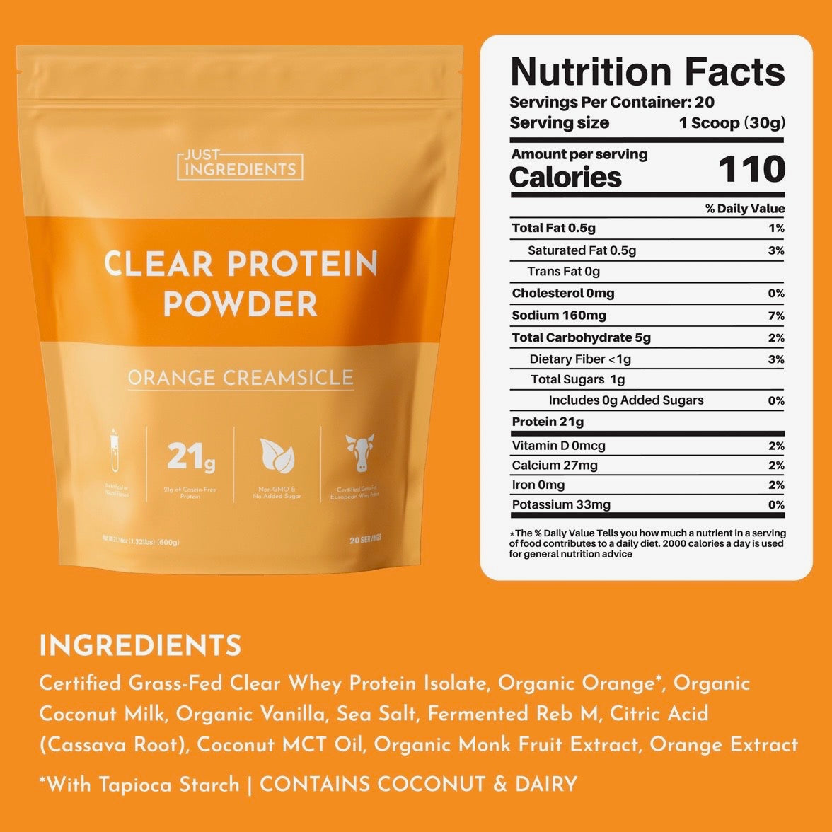 Just Ingredients Clear Protein Powder