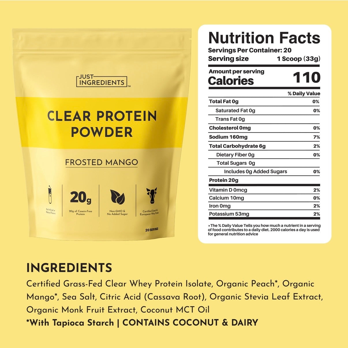 Just Ingredients Clear Protein Powder