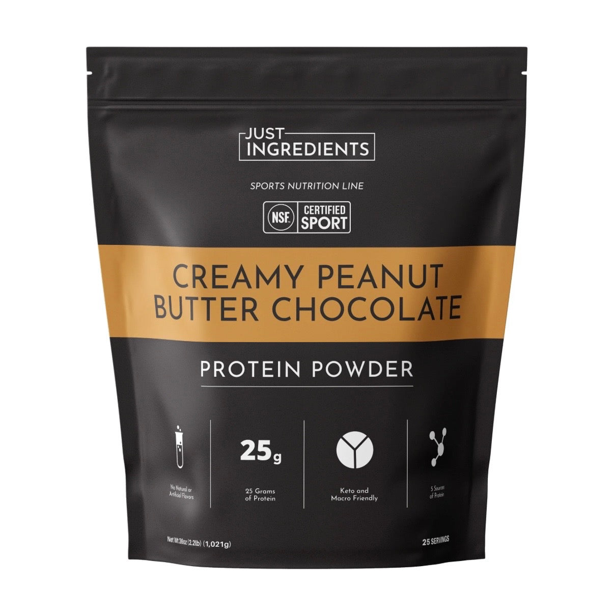 Just Ingredients Creamy Peanut Butter Chocolate Protein Powder