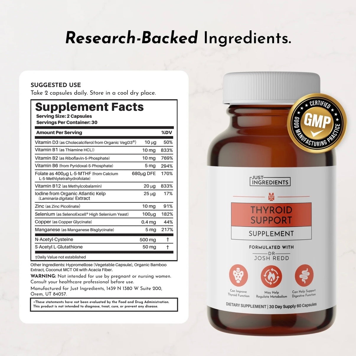Just Ingredients Thyroid Support