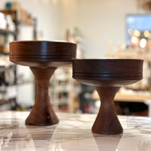 Locally Made Walnut Raised Bowl