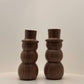 Locally Made Walnut Wood Snowman