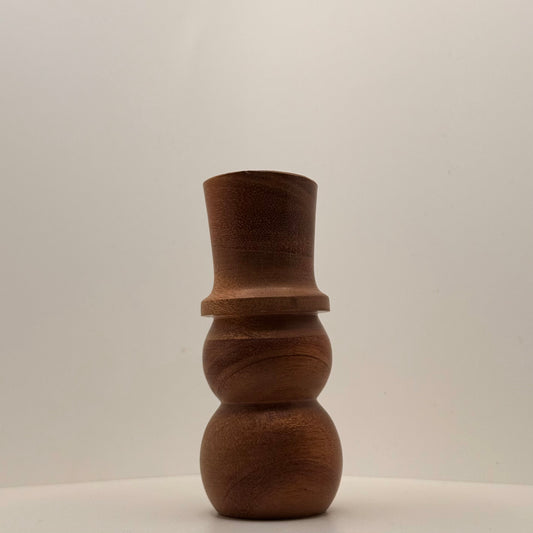 Locally Made Mahogany Wood Snowman