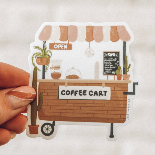 Coffee Cart Sticker