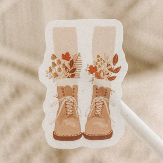 Walking into Autumn Sticker