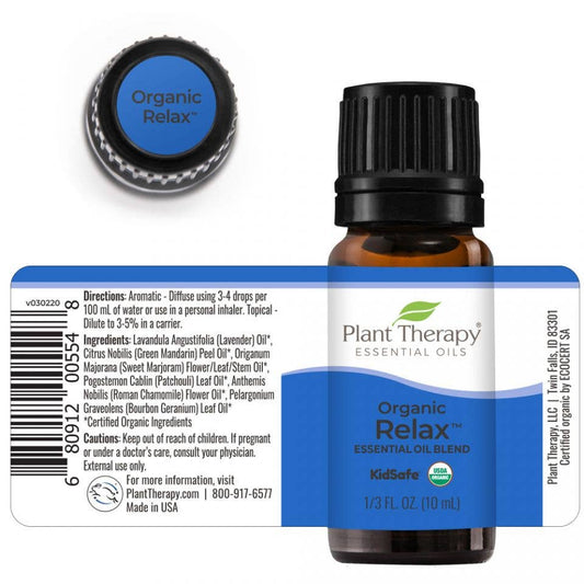 Organic Relax Essential Oil Blend 10 mL