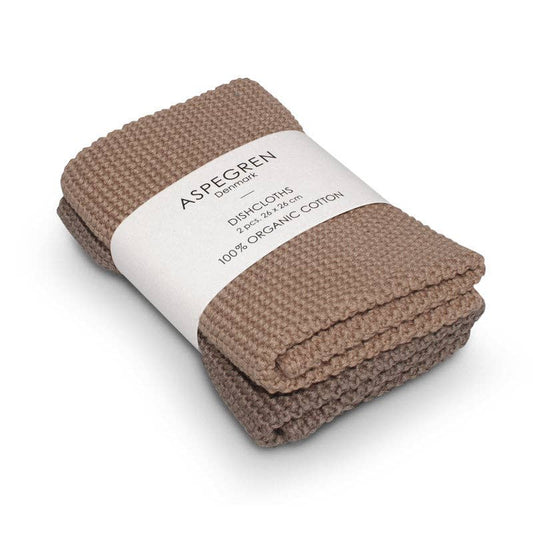 Dishcloths - Knitted - Solid - Hazelnut