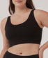 Women’s Double Scoop Longline Bra: X-Large / Black