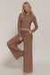 Long Sleeve Top & Long Pants Set Mocha