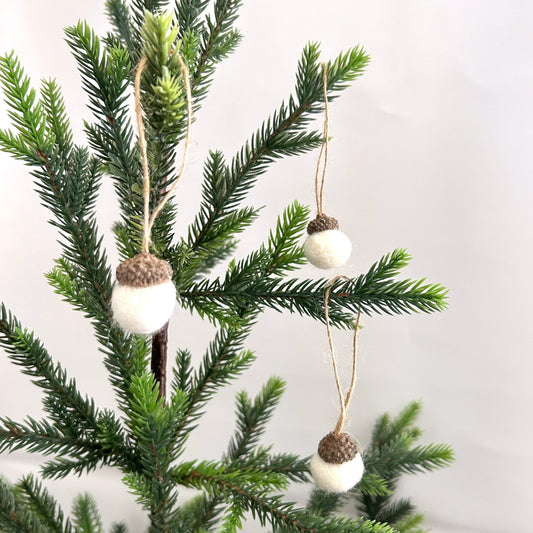 Felt Acorn Christmas Ornaments | Eco-Friendly Holiday Decor