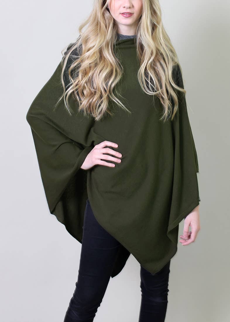 Women's Eco-Chic Poncho Sweater Knit Pullover (Organic)