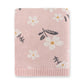 Daisy Floral - Organic Jacquard Sweater Knit Baby Blanket