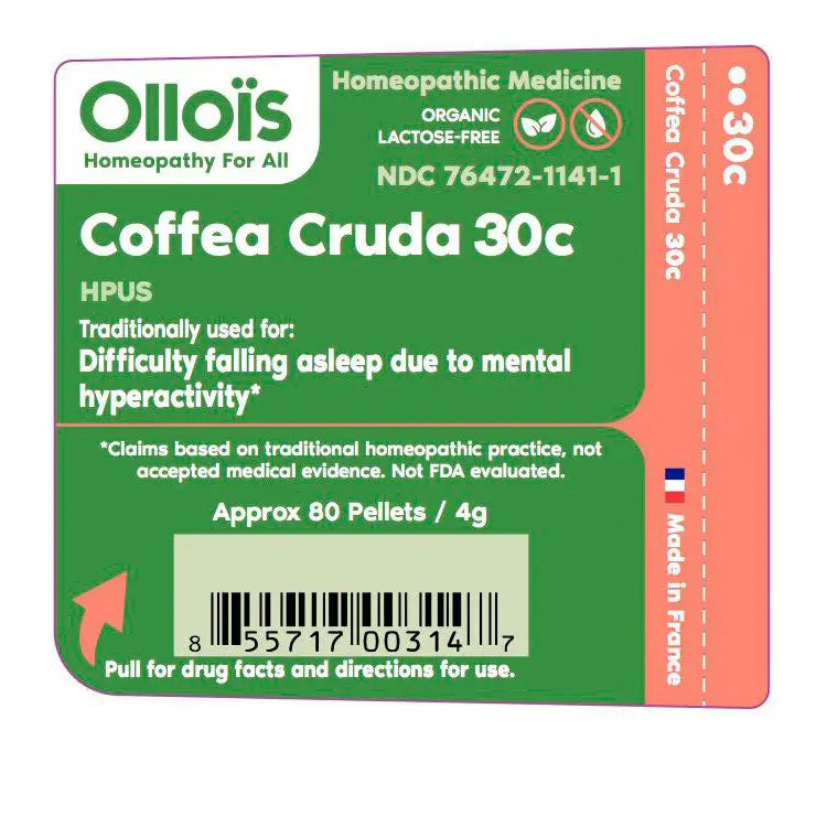 Olloïs Coffea Cruda 30C Vegan Organic Kosher, 80 Pellets