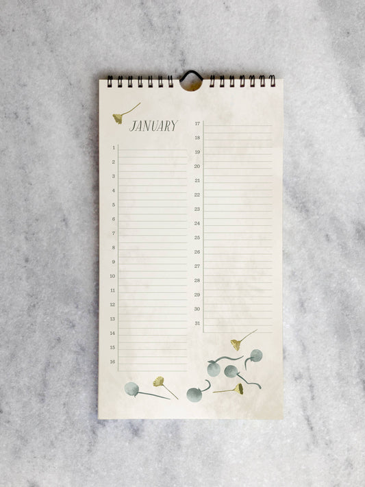 Field Flowers Celebration Calendar | Birthday Calendar