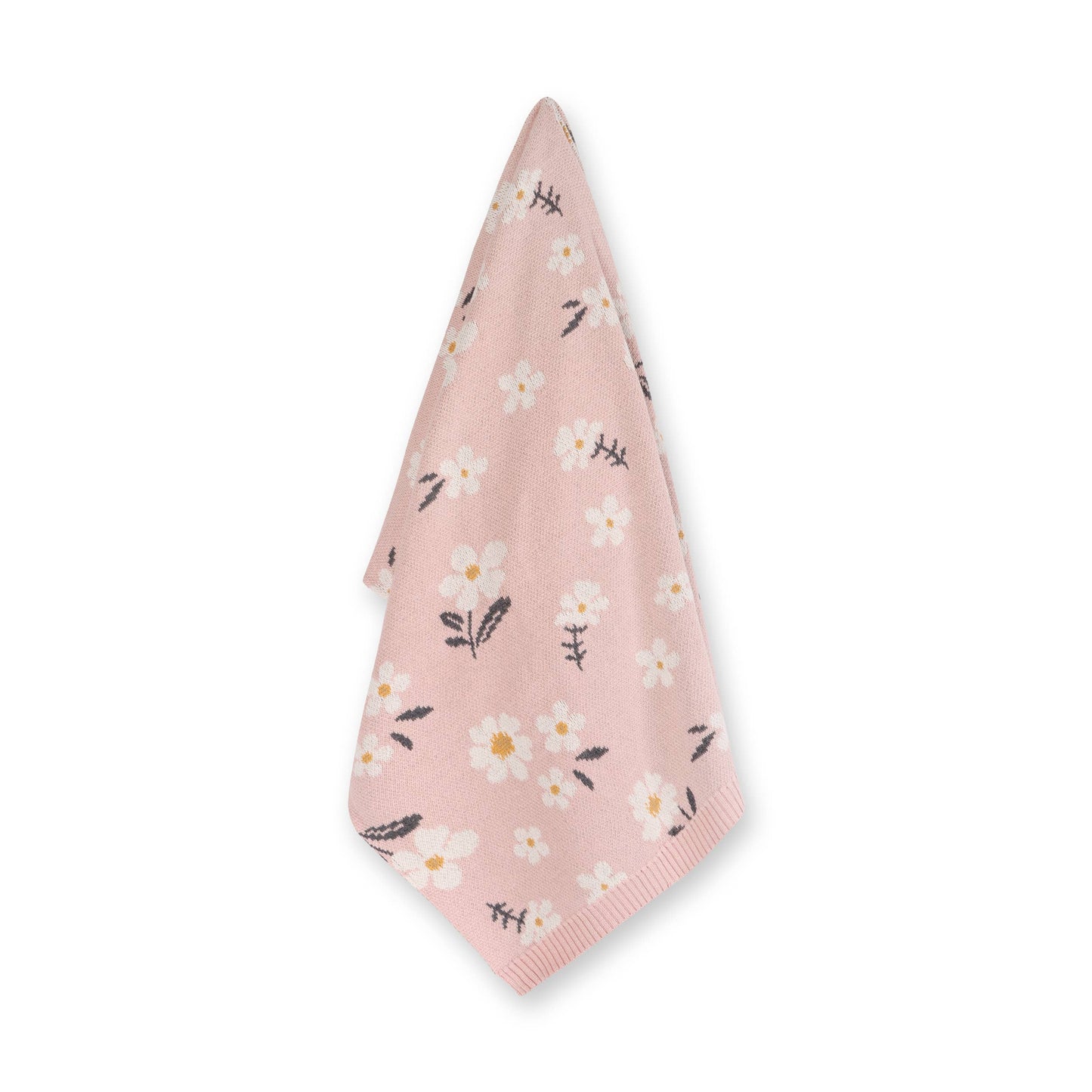 Daisy Floral - Organic Jacquard Sweater Knit Baby Blanket