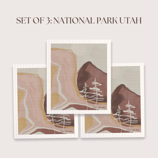 Set of 3 Swedish Dishcloths: National Park Utah